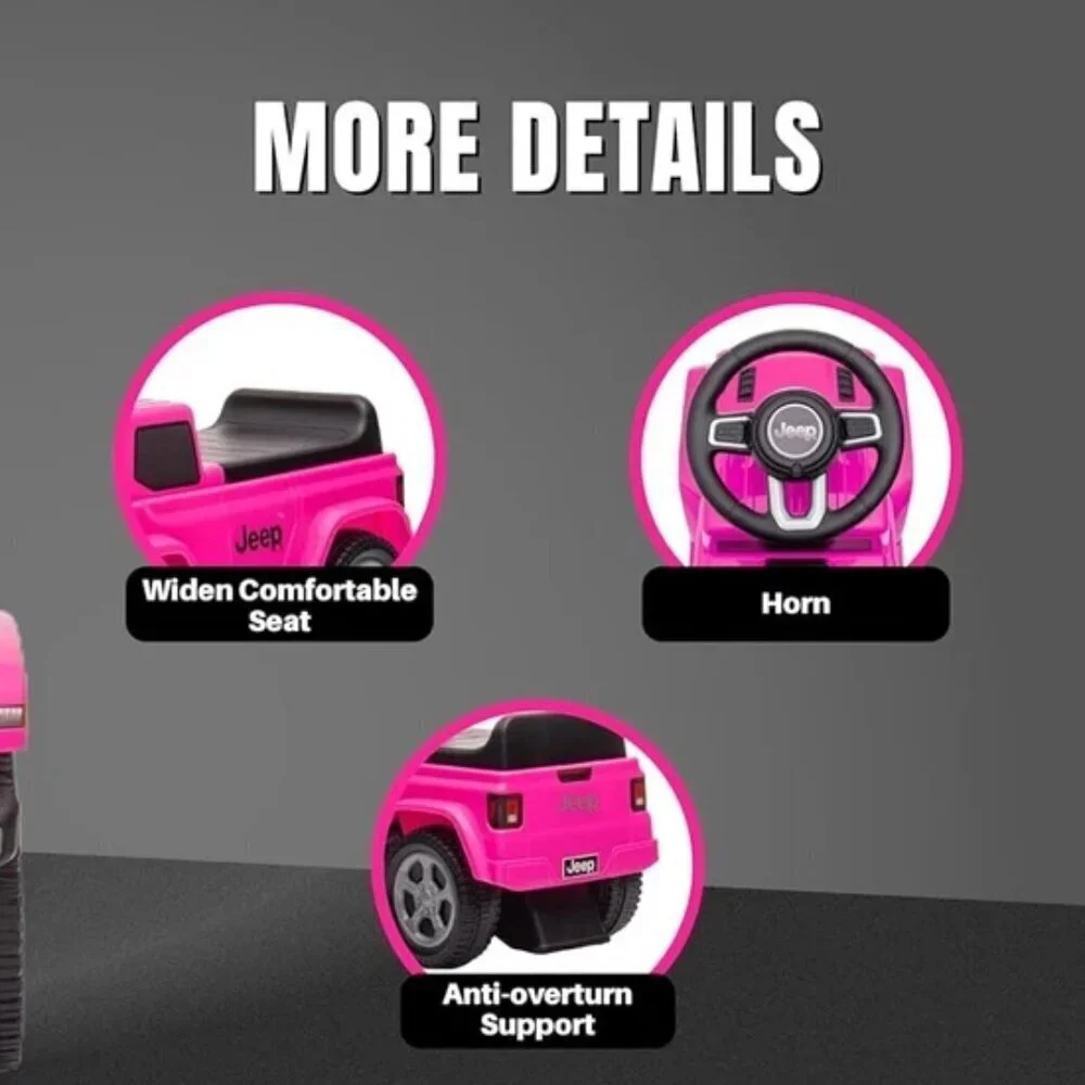 NEW Jeep Rubicon Gladiator Foot to Floor Ride-On - Pink